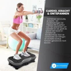 BX Fitness® - Trilplaat Fitness Body Zilver - Incl Weerstandsbanden & Voedingsgids - Sport Trilplaat - Powerplate Voor Cardiotrainingen - Trainingsapparatuur Voor Krachttraining - Ontvang NU Met Duidelijke Handleiding Met Oefeningen + Recepten! -FitForce Outlet Winkel 1200x1200 2122