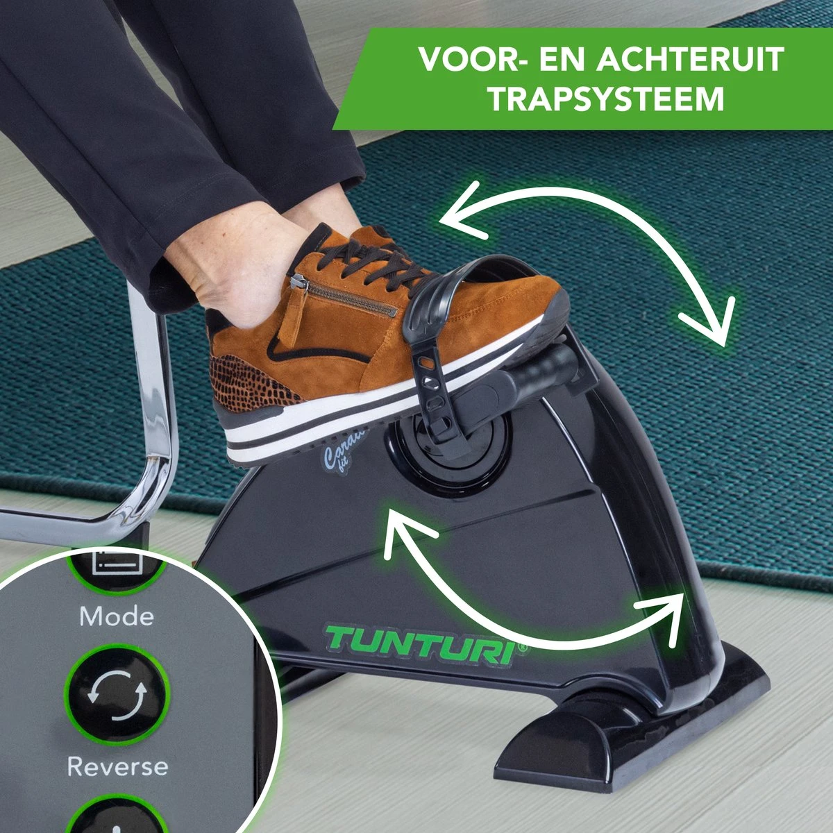 Tunturi Cardio Fit M50 Mobiliteitstrainer - Elektrische Stoelfiets - Bevorderd Revalidatie En Bloedcirculatie - Gemotoriseerd - Arm En Beentrainer - Voor Senioren 6 Tunturi Cardio Fit M50 Mobiliteitstrainer - Elektrische Stoelfiets - Bevorderd Revalidatie En Bloedcirculatie - Gemotoriseerd - Arm En Beentrainer - Voor Senioren - Afbeelding 6