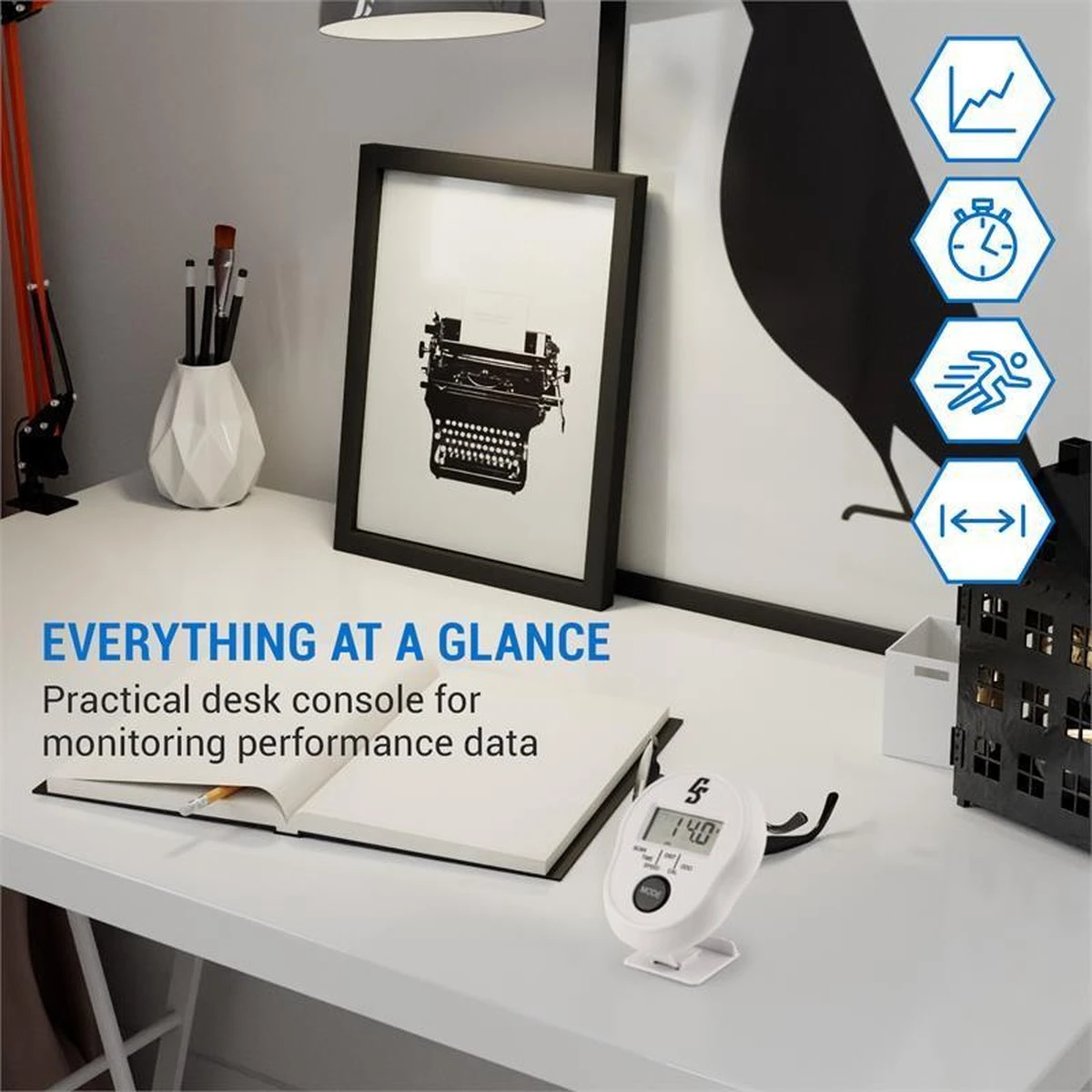 CAPITAL SPORTS Azura Desk Bike - Cardio Bike Voor Gebruik Aan Je Bureau - Hometrainer - 7,5 Kg Vliegwielmassa- Riemaandrijving - Max. 100 Kg 4 CAPITAL SPORTS Azura Desk Bike - Cardio Bike Voor Gebruik Aan Je Bureau - Hometrainer - 7,5 Kg Vliegwielmassa- Riemaandrijving - Max. 100 Kg - Afbeelding 4