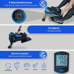 Blue Lion Stoelfiets - Mini Hometrainer - Bureaufiets - Deskbike Voor Onder Bureau - Stepper - Crosstrainer - Bluetooth -FitForce Outlet Winkel 1200x1200 2167