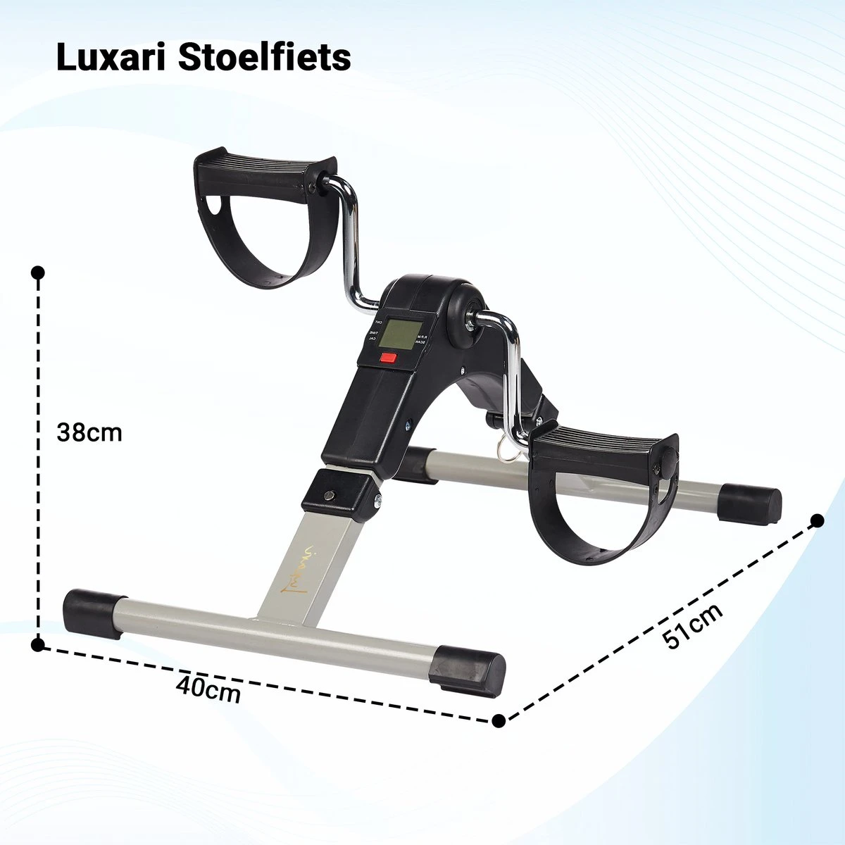 Luxari Stoelfiets - Inclusief Computer - Bureaufiets - Hometrainer - Deskbike - Beentrainer – Pedaaltrainer - Fietstrainer - Bewegingstrainer - Mini Hometrainer 4 Luxari Stoelfiets - Inclusief Computer - Bureaufiets - Hometrainer - Deskbike - Beentrainer – Pedaaltrainer - Fietstrainer - Bewegingstrainer - Mini Hometrainer - Afbeelding 4