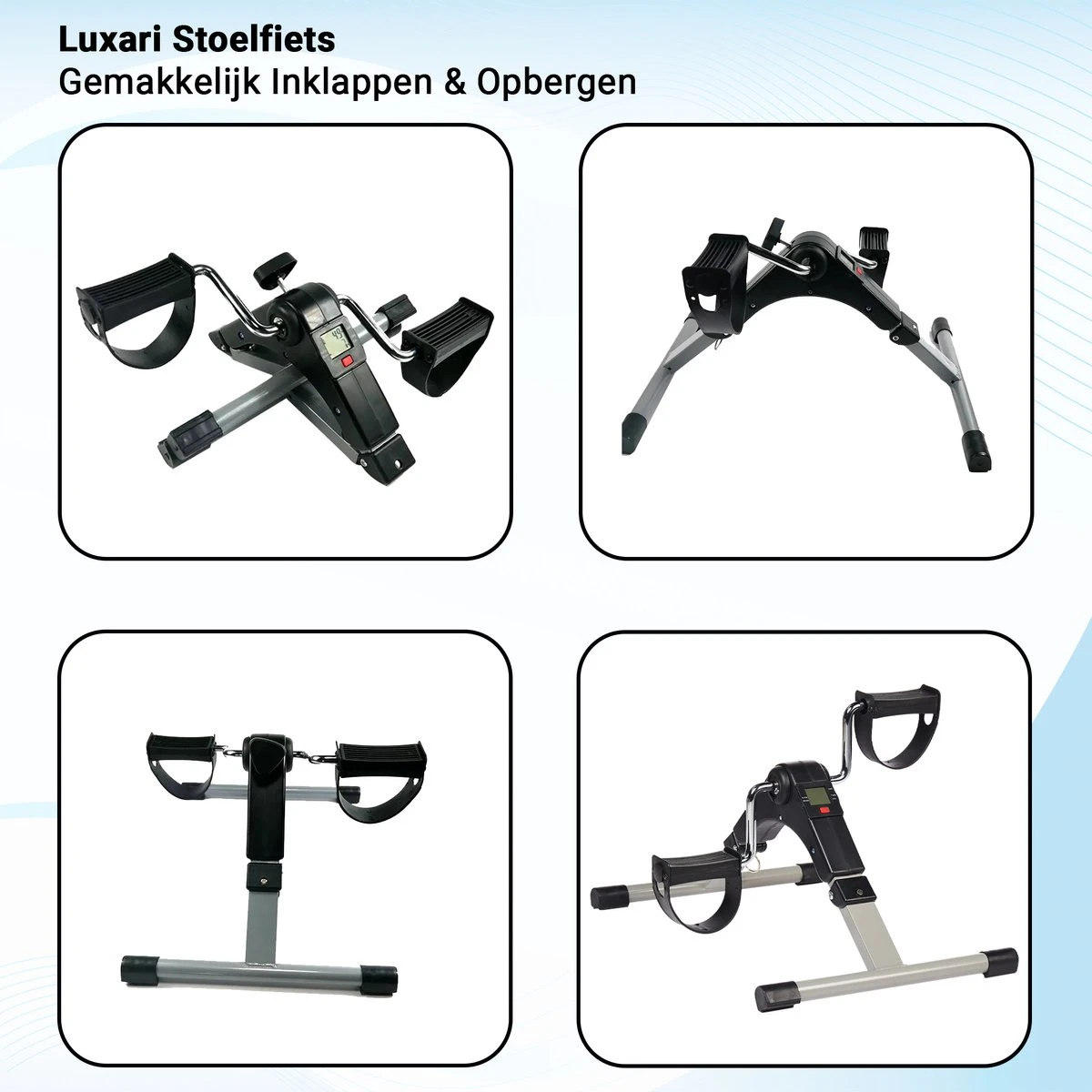 Luxari Stoelfiets - Inclusief Computer - Bureaufiets - Hometrainer - Deskbike - Beentrainer – Pedaaltrainer - Fietstrainer - Bewegingstrainer - Mini Hometrainer 6 Luxari Stoelfiets - Inclusief Computer - Bureaufiets - Hometrainer - Deskbike - Beentrainer – Pedaaltrainer - Fietstrainer - Bewegingstrainer - Mini Hometrainer - Afbeelding 6