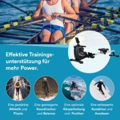 Skandika Venn Roeimachine – Roeitrainers - Roeimachine - Home Roeiapparaat Fitness - Tablet Houder, Roeier Met Multifunctionele Computer, 8 Weerstandsniveaus Instelbaar, Onderhoudsarm - Fitnessapparaten - Grijs -FitForce Outlet Winkel 1200x1200 2224