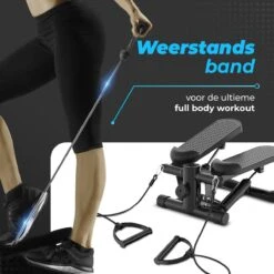 Stepper - 2-in-1 Verstelbare Weerstand - Computer - 2 Weerstandskabels - Zwart - Mini Stepper - Aerobic Stepper -FitForce Outlet Winkel 1200x1200 2238