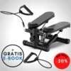 Marbo Stepper - Stepper Fitness - Home Trainer - Verstevigd - 2 Weerstandsbanden - Met Monitor - Verstelbare Weerstand - Step Fitness - Mini Stepper - Verticale Stepper - Professioneel - - Stair Stepper - Step-apparaat - Mini Fitnessapparaat - Step