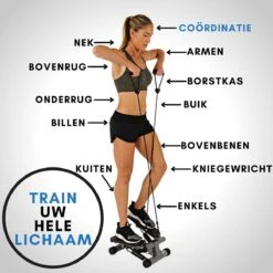 Marbo Stepper - Stepper Fitness - Home Trainer - Verstevigd - 2 Weerstandsbanden - Met Monitor - Verstelbare Weerstand - Step Fitness - Mini Stepper - Verticale Stepper - Professioneel - - Stair Stepper - Step-apparaat - Mini Fitnessapparaat - Step -FitForce Outlet Winkel 1200x1200 2250