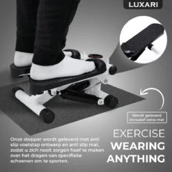 Luxari - 2-in-1 Verstelbare Weerstand - Stepper - Computer - 2 Weerstandskabels - Zwart/wit - Mini Stepper - Aerobic Stepper -FitForce Outlet Winkel 1200x1200 2253