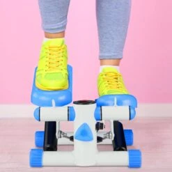 Relaxdays Swing Stepper - 2 Weerstandsbanden - Fitness Stepper - Display - Diverse Kleuren - Roze -FitForce Outlet Winkel 1200x1200 2261