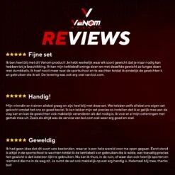 Venom Sports Verstelbare Dumbbell Set Tot 40kg - Professioneel 3-in-1 Halterset Gewichten - Dumbbells, Halterstang En Kettlebells - Zwart -FitForce Outlet Winkel 1200x1200 229