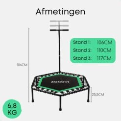 Zonovi Fitness Trampoline 250 Kilo – Mini Trampoline – Kleine Trampoline – Sport Trampoline – Met Elastieken – Zwart – Groen – 106 Cm – 42 Inch. 16 Zonovi Fitness Trampoline 250 Kilo – Mini Trampoline – Kleine Trampoline – Sport Trampoline – Met Elastieken – Zwart – Groen – 106 Cm – 42 Inch. -FitForce Outlet Winkel 1200x1200 2298