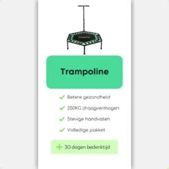 Zonovi Fitness Trampoline 250 Kilo – Mini Trampoline – Kleine Trampoline – Sport Trampoline – Met Elastieken – Zwart – Groen – 106 Cm – 42 Inch. 17 Zonovi Fitness Trampoline 250 Kilo – Mini Trampoline – Kleine Trampoline – Sport Trampoline – Met Elastieken – Zwart – Groen – 106 Cm – 42 Inch. -FitForce Outlet Winkel 1200x1200 2299
