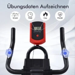 Indoor Cycling Fiets Met Magnetische Weerstand - Stationaire Cardiogym Hometrainer - 6 Kg Vliegwiel En Verstelbaar Comfortabel Zitje - Zwart En Rood -FitForce Outlet Winkel 1200x1200 2376