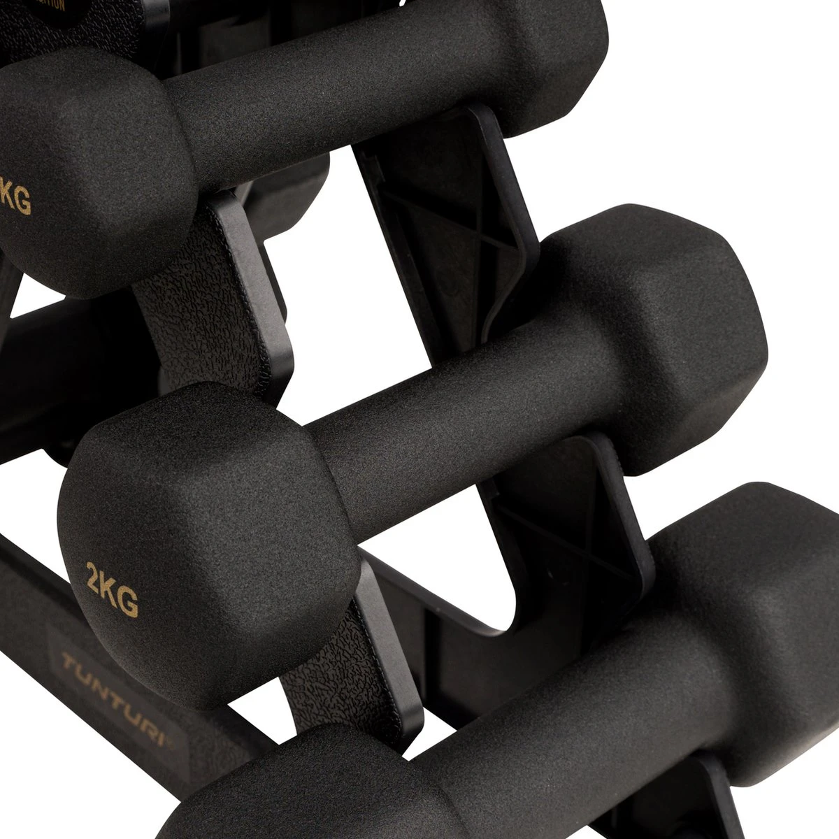 Tunturi Gewichten Centuri - Halterset - Dumbbell Set - Neopreen Dummbbells - 1 T/m 3kg - 3 Paar - Incl. Gratis Fitness App 7 Tunturi Gewichten Centuri - Halterset - Dumbbell Set - Neopreen Dummbbells - 1 T/m 3kg - 3 Paar - Incl. Gratis Fitness App - Afbeelding 7