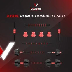 Venom Sports Verstelbare Dumbbell Set Tot 30kg - Professionele 2-in-1 Halterset Gewichten - Gebruiksvriendelijke Fitness Stang - Rood 14 Venom Sports Verstelbare Dumbbell Set Tot 30kg - Professionele 2-in-1 Halterset Gewichten - Gebruiksvriendelijke Fitness Stang - Rood -FitForce Outlet Winkel 1200x1200 263