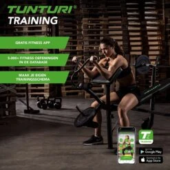 Tunturi WB40 Halterbank - Fitnessbank - Trainingsbank - Bankdrukbank - Thuis Sporten - Leg Extension - Bicep Curls - Incl. Gratis Fitness App -FitForce Outlet Winkel 1200x1200 280