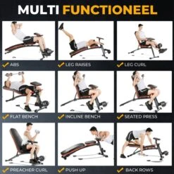 Fitnessbank - Halterbank Verstelbaar - Halterbank - Buikspierbank - Beentrainer - Fitness - 153 X 53 X 102 Cm 12 Fitnessbank - Halterbank Verstelbaar - Halterbank - Buikspierbank - Beentrainer - Fitness - 153 X 53 X 102 Cm -FitForce Outlet Winkel 1200x1200 283