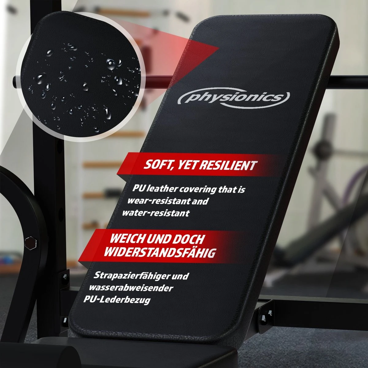 Physionics - Multifunctionele Halterbank - Butterfly Oefening, Sit-ups - Krachttraining - Training Benen - Verstelbare Rugleuning In 4 Standen, Maximum Draagvermogen 255kg - Zwart 6 Physionics - Multifunctionele Halterbank - Butterfly Oefening, Sit-ups - Krachttraining - Training Benen - Verstelbare Rugleuning In 4 Standen, Maximum Draagvermogen 255kg - Zwart - Afbeelding 6