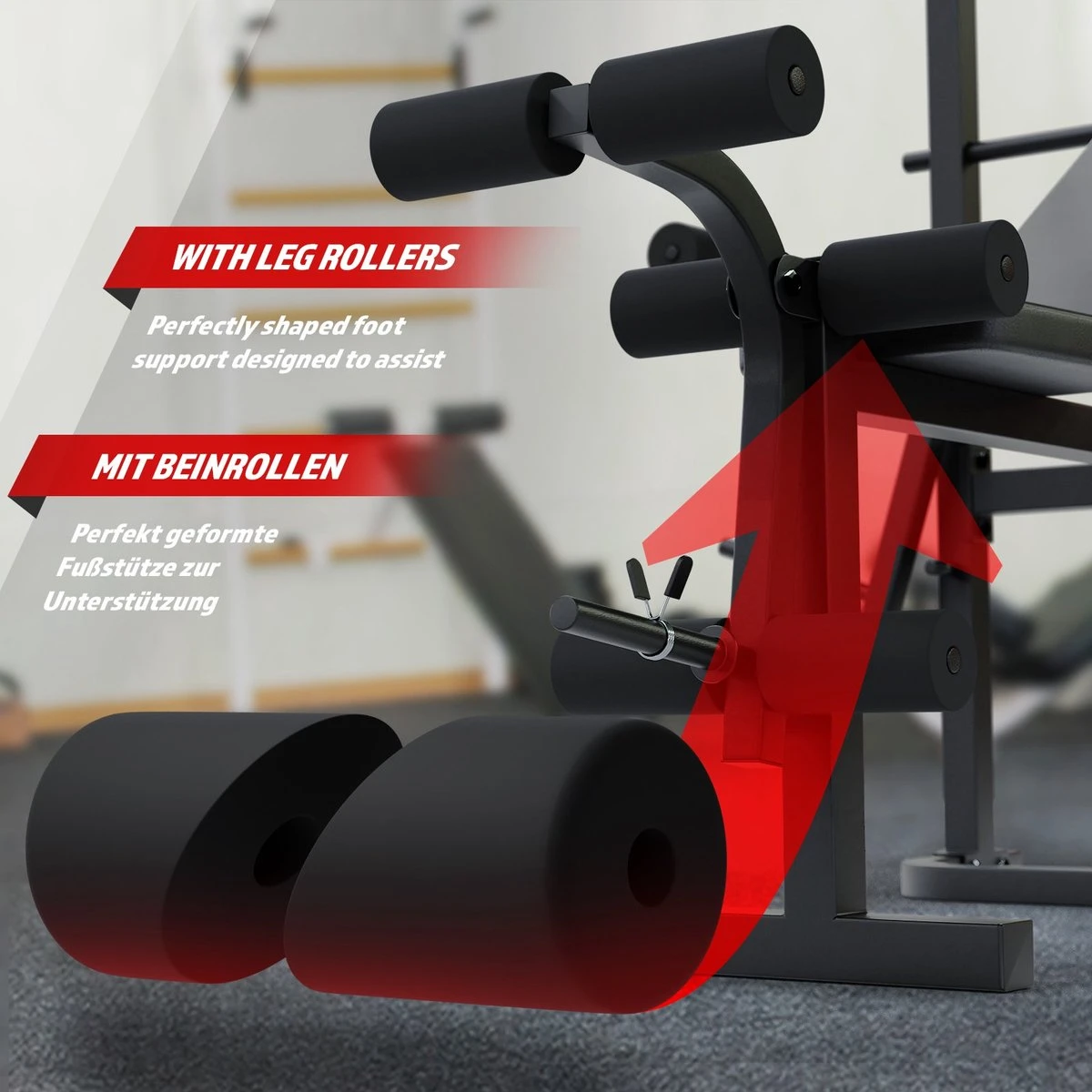 Physionics - Multifunctionele Halterbank - Butterfly Oefening, Sit-ups - Krachttraining - Training Benen - Verstelbare Rugleuning In 4 Standen, Maximum Draagvermogen 255kg - Zwart 11 Physionics - Multifunctionele Halterbank - Butterfly Oefening, Sit-ups - Krachttraining - Training Benen - Verstelbare Rugleuning In 4 Standen, Maximum Draagvermogen 255kg - Zwart - Afbeelding 11