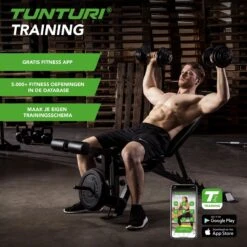 Tunturi UB60 Halterbank Verstelbaar - Fitnessbank Belastbaar Tot 200kg - Trainingsbank, Buikspierbank & Leg Extension In één -FitForce Outlet Winkel 1200x1200 336