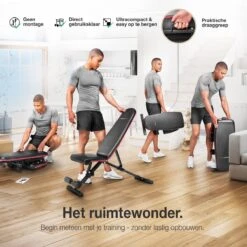 Sportstech BRT400 | Opklapbare Halterbank | Compleet Opgebouwd Geleverd | Buiktrainer | Veilig Vergrendelsysteem -FitForce Outlet Winkel 1200x1200 340