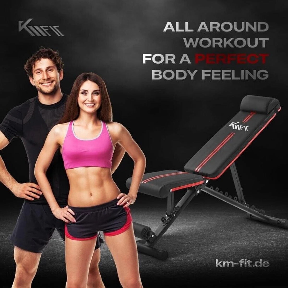 KM-Fit Multifunctionele Opvouwbare Gewichtsbank Full Body Workout Fitness Sport 7 KM-Fit Multifunctionele Opvouwbare Gewichtsbank Full Body Workout Fitness Sport - Afbeelding 7