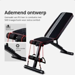 EchoGoods Halterbank - Inclusief Gratis Weerstandbanden En E-book - Fitnessbank - Bench Press - Trainingsbank - Halterbank Verstelbaar - Halterbank Opklapbaar - Rugsteun - Halterbank Gemonteerd + GRATIS E-book -FitForce Outlet Winkel 1200x1200 386