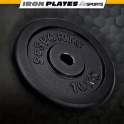 ScSPORTS® Gewichten Set 20 Kg - 2 X 10 Kg Halterschijf - Gietijzer - Boring 30 Mm - Zwart -FitForce Outlet Winkel 1200x1200 39