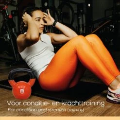Orange Gym, Vinyl Kettlebell – 12KG, Russische Kettlebell, Neoprene Coating -FitForce Outlet Winkel 1200x1200 416