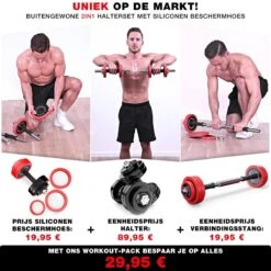 Sportstech AH300 Halterset - Korte&lange Halter Dumbbell Ineen - 30 Kg - Halters - Gewichten -FitForce Outlet Winkel 1200x1200 44