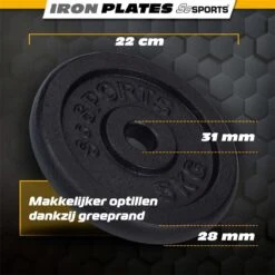 ScSPORTS® 20 Kg Halterschijven Set - Gietijzer - 30 Mm - 4x5 Kg - Gewichten -FitForce Outlet Winkel 1200x1200 452