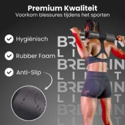 Breaking Limits Barbell Pad – Voor Squat & Hip Thrust – Nekbeschermer Voor Halterstang – Squat Pad/Kussen – Zwart -FitForce Outlet Winkel 1200x1200 500