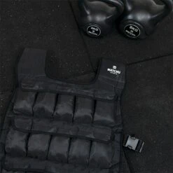 Matchu Sports - Verstelbaar Gewichtsvest - Gewichtsvest 20kg - Weight Vest - Hardlopen - Cardio - Zwart -FitForce Outlet Winkel 1200x1200 529