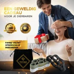 FAMBZ Fitinger Vingertrainer (Achromatische Set) Met 3 Levels - Vinger Trainer Voor Vingers En Onderarm - Vingertrainers Hand Grip - Handrevalidatie - Polstrainer Piano - Griptrainer Arm - Hand Stretcher - Krachttrainer Pols - Fidget Toy -FitForce Outlet Winkel 1200x1200 542