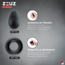 ZEUZ® 5-Delige Fitness Handtrainer Set – Trainer Voor Hand, Onderarm, Pols & Vingers – Stressbal, Knijphalter, Stretcher & Grip Bal – Anti RSI -FitForce Outlet Winkel 1200x1200 547