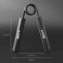 U-Fit One 3 Delige Metal Handtrainer Set - 90kg, 113kg, 136kg - Grip Trainer - Handknijper - Knijphalter - Armtrainer - Hand Knijper - Handgripper - Heavy Gripper - Onderarm - Buigveer - Zwart -FitForce Outlet Winkel 1200x1200 557