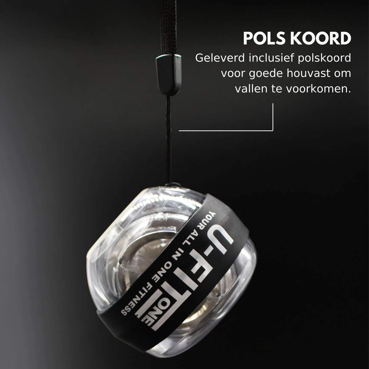 U Fit One PowerBall Met Autostart En Instructies - Forceball - WristBall - Spinner - Handtrainer - Polstrainer - Stressbal - Zwart 4 U Fit One PowerBall Met Autostart En Instructies - Forceball - WristBall - Spinner - Handtrainer - Polstrainer - Stressbal - Zwart - Afbeelding 4