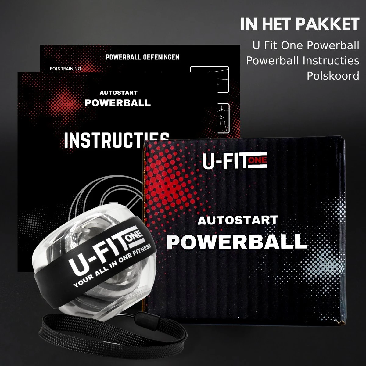 U Fit One PowerBall Met Autostart En Instructies - Forceball - WristBall - Spinner - Handtrainer - Polstrainer - Stressbal - Zwart 6 U Fit One PowerBall Met Autostart En Instructies - Forceball - WristBall - Spinner - Handtrainer - Polstrainer - Stressbal - Zwart - Afbeelding 6