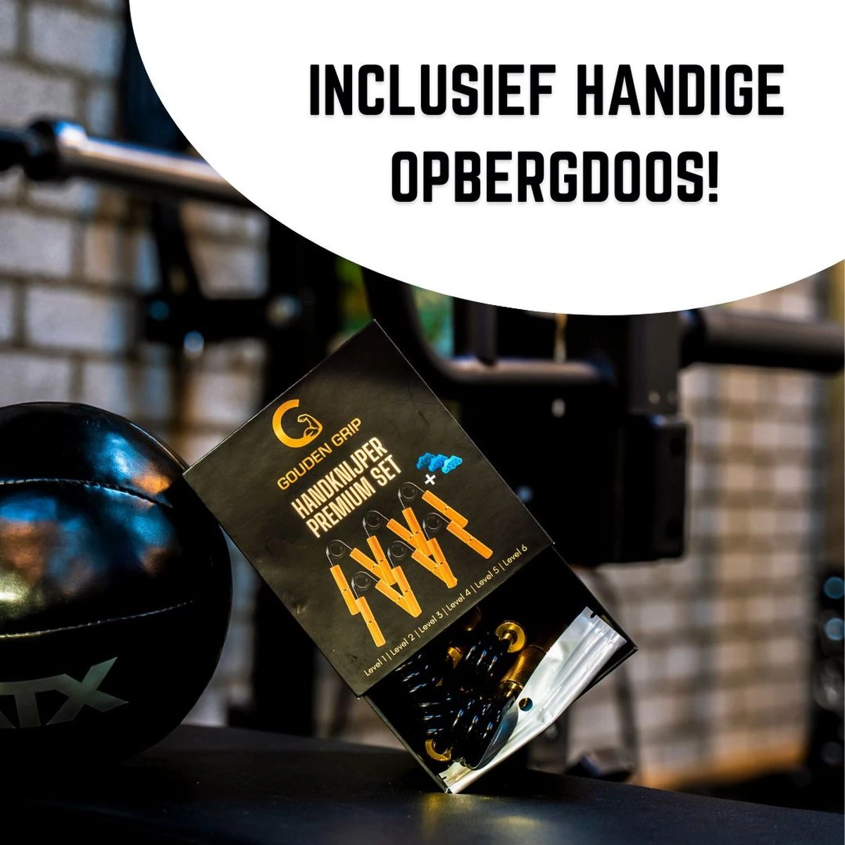 Gouden Grip Handknijper 6-Delige Premium Set 23-135kg + E-book - Handtrainer - Handgrippers - Handknijper Fitness - Knijphalter - Onderarm Trainer - Handtrainer - Heavy Grip - Buigveer 3 Gouden Grip Handknijper 6-Delige Premium Set 23-135kg + E-book - Handtrainer - Handgrippers - Handknijper Fitness - Knijphalter - Onderarm Trainer - Handtrainer - Heavy Grip - Buigveer - Afbeelding 3