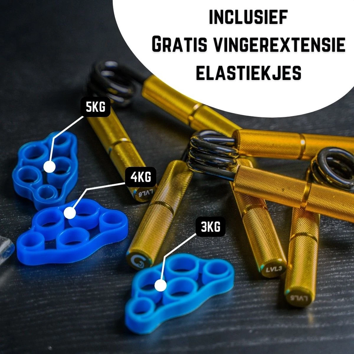 Gouden Grip Handknijper 6-Delige Premium Set 23-135kg + E-book - Handtrainer - Handgrippers - Handknijper Fitness - Knijphalter - Onderarm Trainer - Handtrainer - Heavy Grip - Buigveer 6 Gouden Grip Handknijper 6-Delige Premium Set 23-135kg + E-book - Handtrainer - Handgrippers - Handknijper Fitness - Knijphalter - Onderarm Trainer - Handtrainer - Heavy Grip - Buigveer - Afbeelding 6