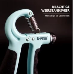 U-Fit One Teller Handtrainer 10 Tot 60kg - Verstelbare Handgrip - Handknijper - Vingertrainer - Onderarm Grip Trainer - Lichtblauw -FitForce Outlet Winkel 1200x1200 635