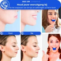 Blue Lion Kaaktrainer - Kaaklijn Trainer - Kaak Trainer Met Opbergdoos En Ketting - 2 Extra Bijtstrips - Jawline Trainer -FitForce Outlet Winkel 1200x1200 649