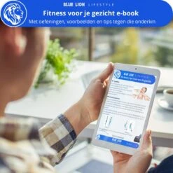 Blue Lion Kaaktrainer - Kaaklijn Trainer - Kaak Trainer Met Opbergdoos En Ketting - 2 Extra Bijtstrips - Jawline Trainer -FitForce Outlet Winkel 1200x1200 650