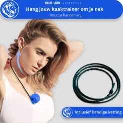 Blue Lion Kaaktrainer - Kaaklijn Trainer - Kaak Trainer Met Opbergdoos En Ketting - 2 Extra Bijtstrips - Jawline Trainer -FitForce Outlet Winkel 1200x1200 652
