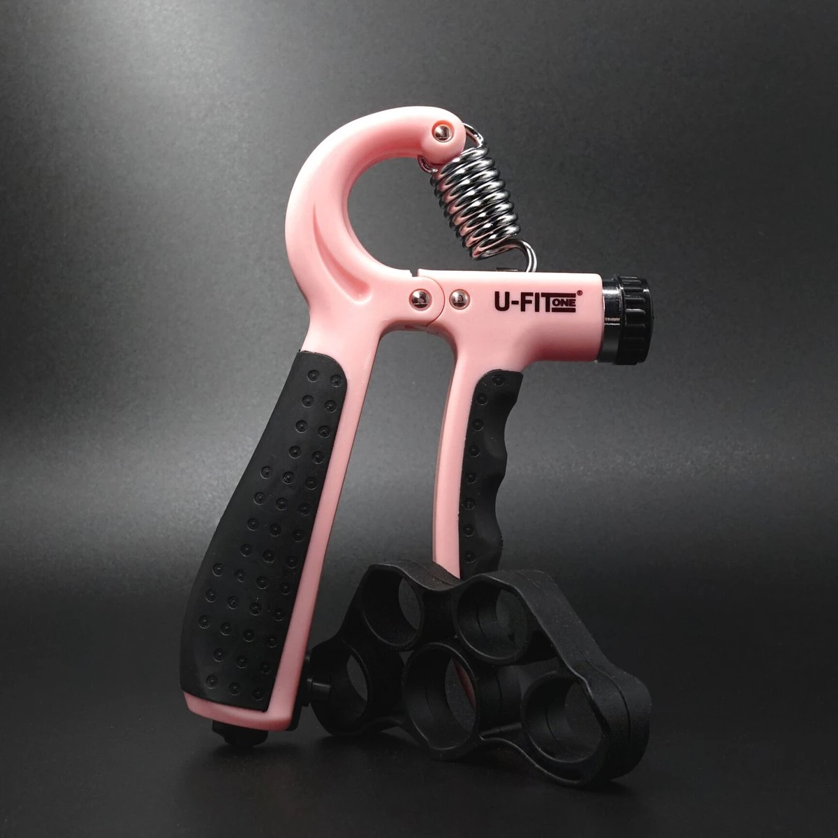 U-Fit One Teller Handtrainer 10 Tot 60kg - Verstelbare Handgrip - Handknijper - Vingertrainer - Onderarm Grip Trainer - Roze 2 U-Fit One Teller Handtrainer 10 Tot 60kg - Verstelbare Handgrip - Handknijper - Vingertrainer - Onderarm Grip Trainer - Roze - Afbeelding 2