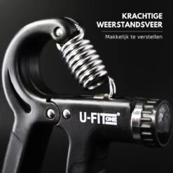 U-Fit One Handtrainer 10 Tot 60kg - Verstelbare Handgrip - Handknijper - Vingertrainer - Onderarm Grip Trainer - Zwart - Inclusief Ebook -FitForce Outlet Winkel 1200x1200 666