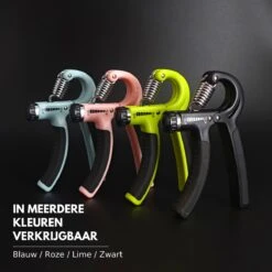 U-Fit One Handtrainer 10 Tot 60kg - Verstelbare Handgrip - Handknijper - Vingertrainer - Onderarm Grip Trainer - Zwart - Inclusief Ebook -FitForce Outlet Winkel 1200x1200 668