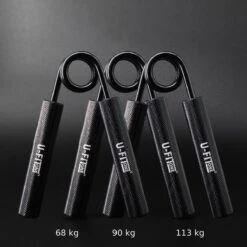 U-Fit One 3 Delige Metal Handtrainer Set - 68kg, 90kg, 113kg - Grip Trainer - Handknijper - Knijphalter - Armtrainer - Hand Knijper - Handgripper - Heavy Gripper - Onderarm - Buigveer -FitForce Outlet Winkel 1200x1200 689