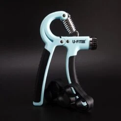 U-Fit One Handtrainer - 10 To 60kg - Handknijper - Knijphalter - Vingertrainer - Onderarm Grip Trainer - Lichtblauw -FitForce Outlet Winkel 1200x1200 717