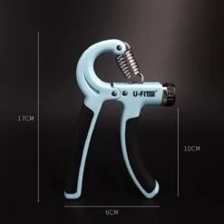 U-Fit One Handtrainer - 10 To 60kg - Handknijper - Knijphalter - Vingertrainer - Onderarm Grip Trainer - Lichtblauw -FitForce Outlet Winkel 1200x1200 719