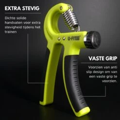 U-Fit One Green Handtrainer Met Vingertrainer - Handknijper Set - Knijphalter - Onderarm Trainer - Vinger - Fitness -FitForce Outlet Winkel 1200x1200 725